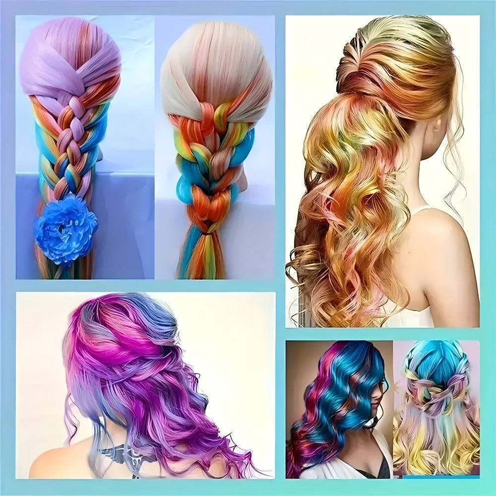 Temporary Hair Chalk Comb Set 11pcs 10 Colors Hair Dye for Bath Time, Home Spa and Personal Care
