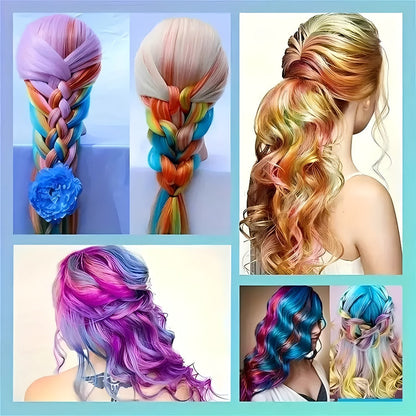 Temporary Hair Chalk Comb Set 11pcs 10 Colors Hair Dye for Bath Time, Home Spa and Personal Care