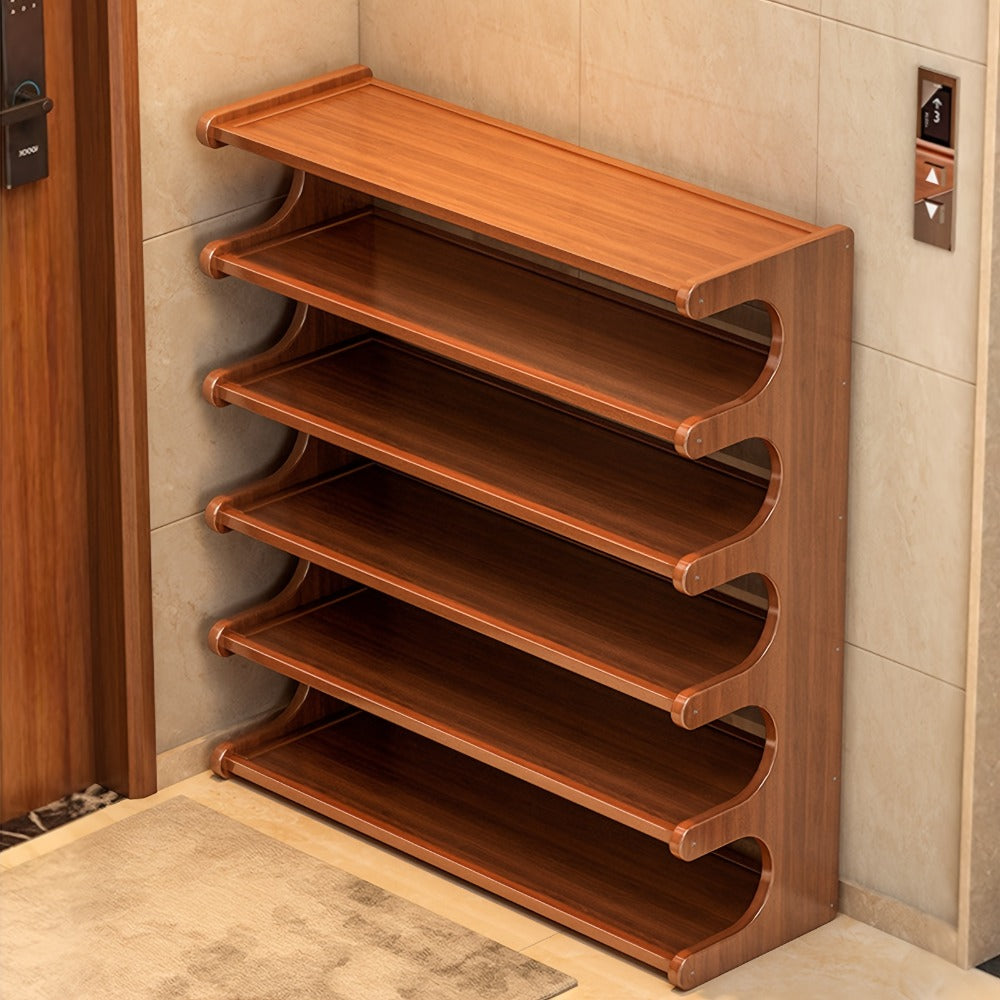 Bamboo Shoe Rack 3 5 6 Layer Widened Reinforced – Multi-Tier Shoe Storage Stand for Entryway Bedroom Living Room Garage