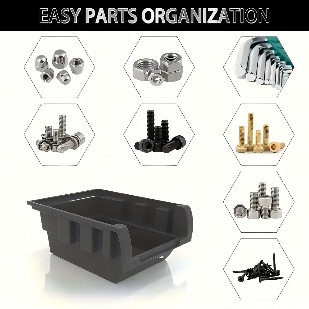 Plastic Parts Storage Bins Wall Mount 30pcs, Small Hardware Organizer for Screws, Nuts, Bolts & Nails