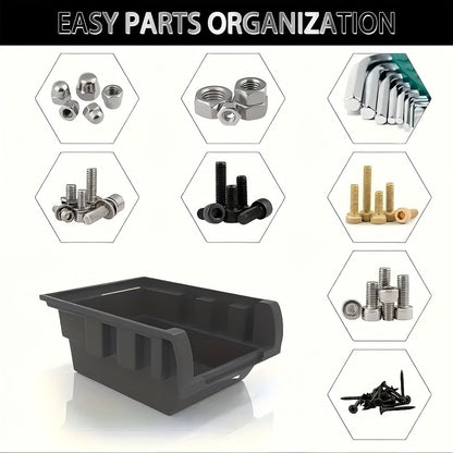 Plastic Parts Storage Bins Wall Mount 30pcs, Small Hardware Organizer for Screws, Nuts, Bolts & Nails