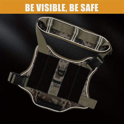 Tactical Dog Harness with MOLLE System & Control Handle Adjustable Reflective No-Pull Service Dog Vest for Walking Training
