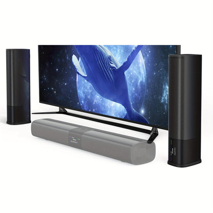 2.1 Channel Soundbar with Subwoofer for TV PC Gaming, Wireless Bluetooth Optical AUX Wall-Mountable Surround Sound System