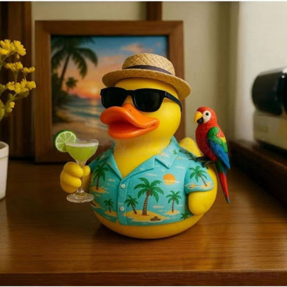 Resin Duck Figurine Tabletop Decor – Beach Style Ornament, Handcrafted Home Decoration, Thanksgiving Gift for Friends & Car Accessories