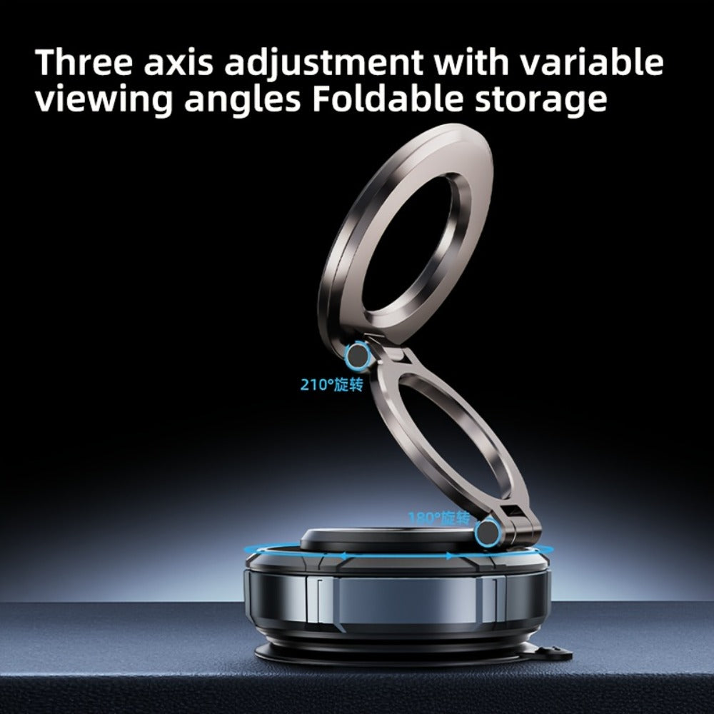 Magnetic Car Phone Holder 22 N55 Magnets 2400gf Force & 78LB Suction – 360° Adjustable Aluminum Alloy Mount with Cooling Vent Design |