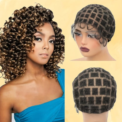 Crochet Wig Cap DIY Braiding Set Double Full Lace Baby Hair Premade Lace Front | Nylon Hair Net Hook Tool for Making Braided Wigs 82 109 112