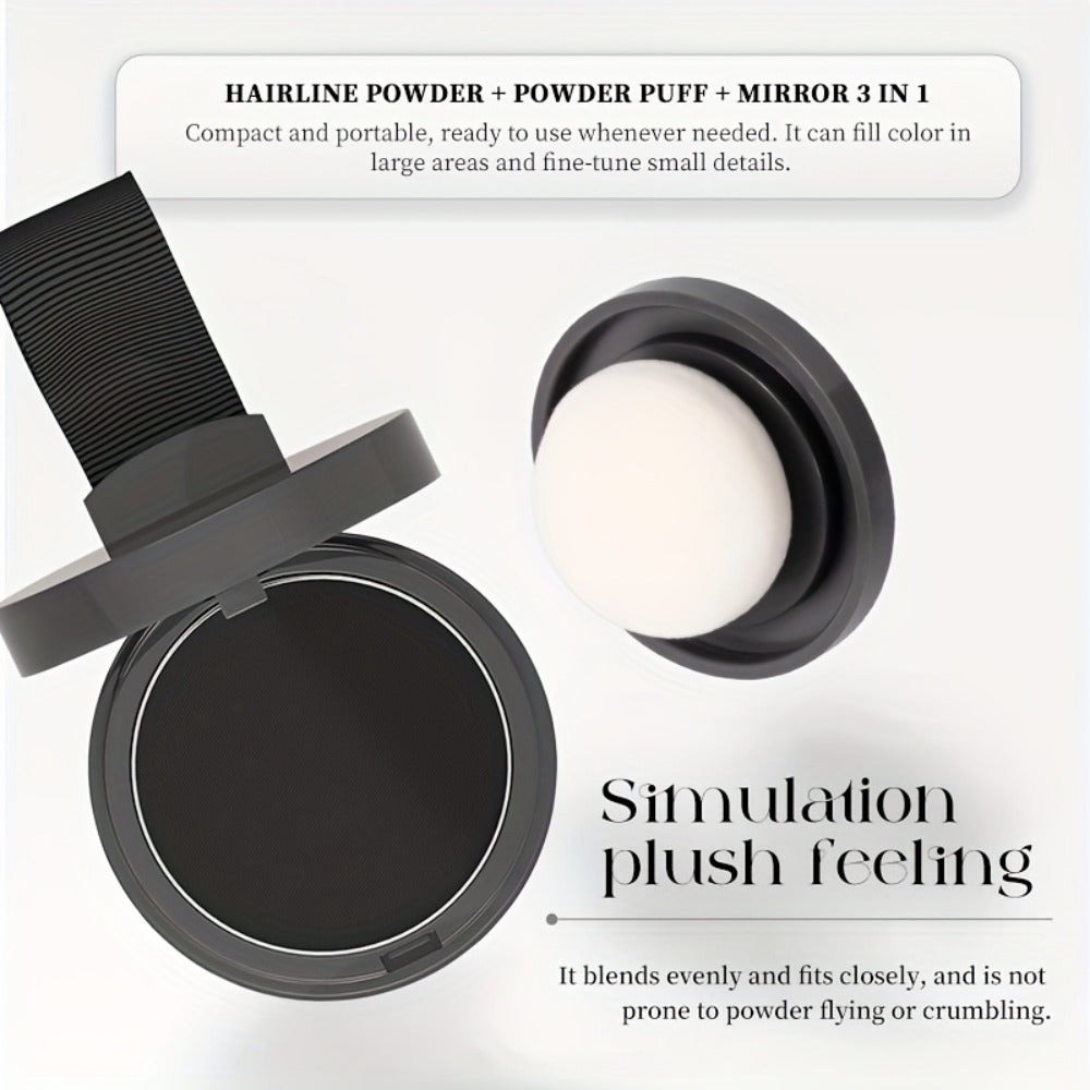 Beard Touch-Up Powder for Men - Instant Gray Coverage Beard Filler for Sparse Patchy Beard for Makeup, Travel and Everyday Vanity Use