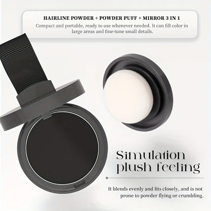 Beard Touch-Up Powder for Men - Instant Gray Coverage Beard Filler for Sparse Patchy Beard for Makeup, Travel and Everyday Vanity Use