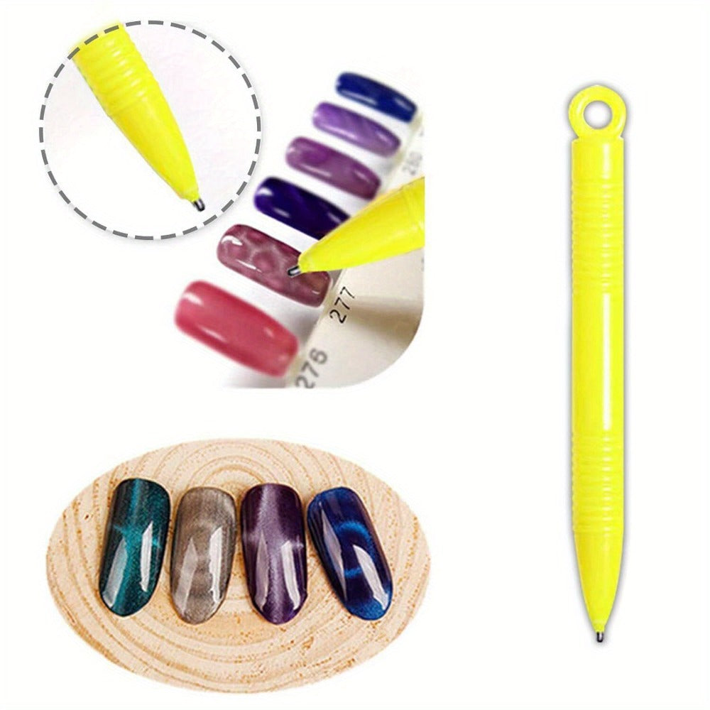 Cat Eye Gel Polish Kit 14Pcs Magnetic UV Nail Polish Set with Magnet Pen, 3D Shimmer Cat Eye Nail Art