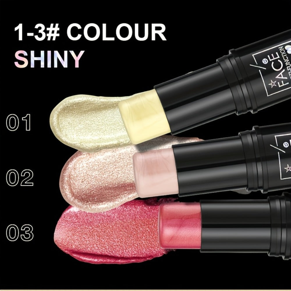 3-in-1 Makeup Stick Set 6pcs – Waterproof Blush Eye Shadow & Highlighter Stick, Long-Lasting Moisturizing Cream Formula