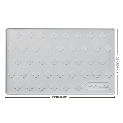 Under Sink Mat Silicone 34" x 22" Undersink Drip Tray Liner for Kitchen Bathroom Cabinet, Holds 2 Gallons