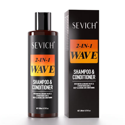 360 Wave Shampoo & Pomade for Men 2-in-1 with Biotin & Glycerin, Deep Cleansing Conditioning Formula