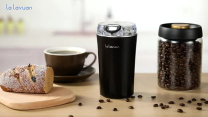 Electric Coffee Grinder 200W | Quiet Spice Grinder | 80g Large Capacity 12 Cups | 304 Stainless Steel Blade | One-Touch Operation | Grinds