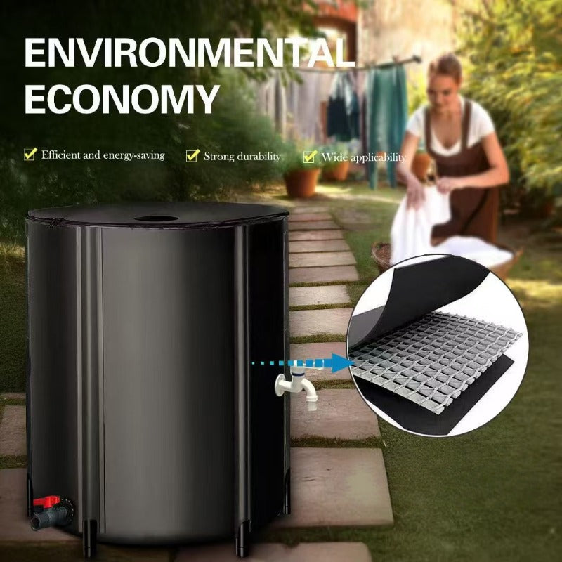 Collapsible Water Tank Large Capacity – Foldable Rainwater Collection System, Drinking Water Safe, 52 to 200 Gallon Options for Irrigation