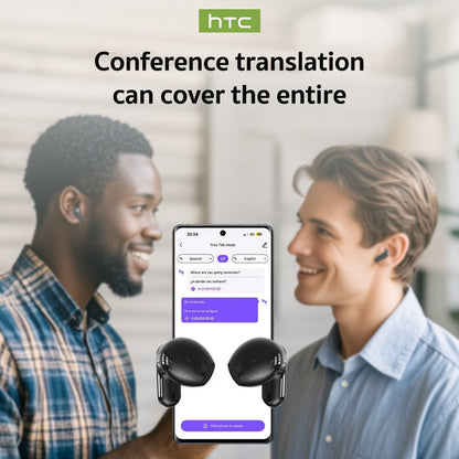 131 Language AI Translator Headset HTC NE20 Wireless 6.0 Smart LCD Touch Screen Gaming for Bedside Audio, Alarms and Room Entertainment