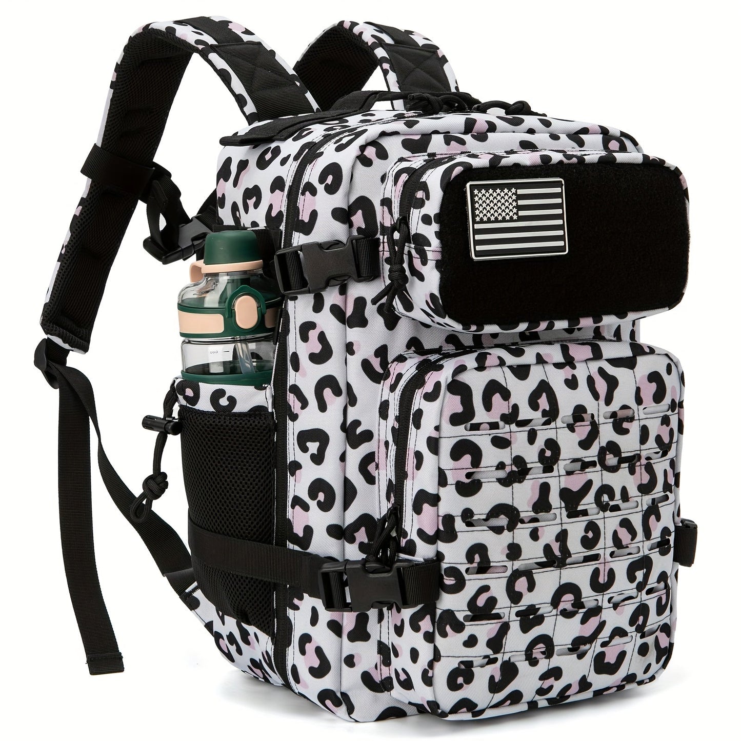 25L Tactical Laptop Backpack with Dual Side Bottle Pockets and Nine Color or Pattern Options