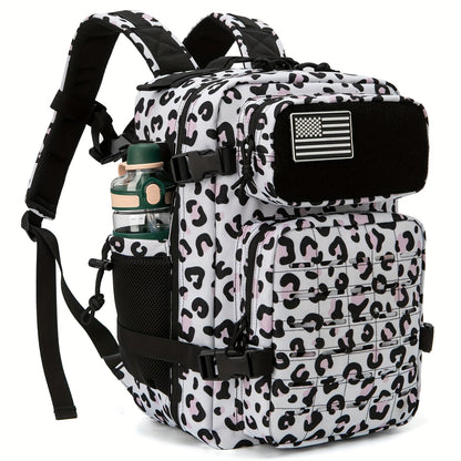 25L Tactical Laptop Backpack with Dual Side Bottle Pockets and Nine Color or Pattern Options