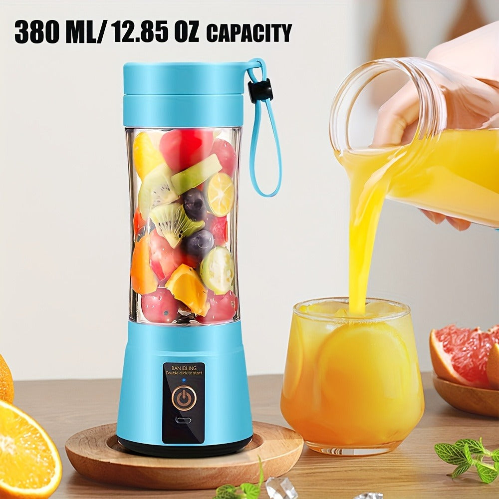 12.85-Ounce Six-Blade Slim Portable Blender Cup with Rechargeable Base and Five Color Options