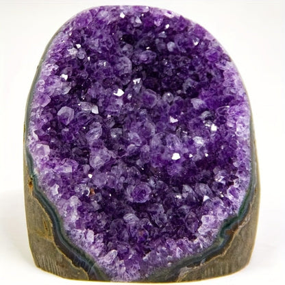 Amethyst Crystal Cave Cluster Natural Uruguayan Polished Edges Geode Home Office Decor Meditation Healing Crystal Birthday Holiday Hanukkah