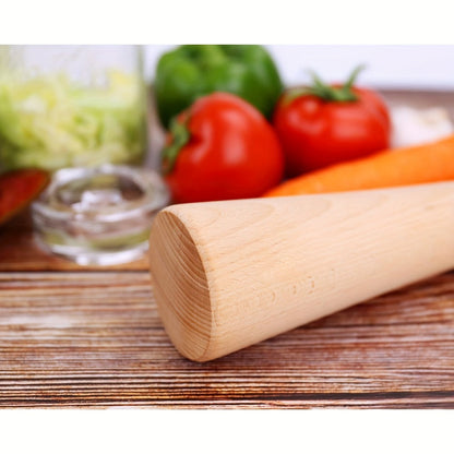 Wooden Sauerkraut Pounder for Mason Jars – 11.6 Inch Solid Wood Fermentation Tamper Kraut Pounder Pestle for Vegetable Fermentation