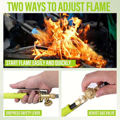 Propane Weed Torch, Flame Weeder Ice Melter Outdoor Roof Driveway for Garden, Patio and Yard Use