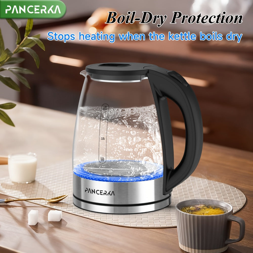Electric Kettle 1000W Auto Shut-Off Stainless Steel Fast Boiling Hot Water Kettle 1.7L for Entryways, Bedrooms and Living Spaces