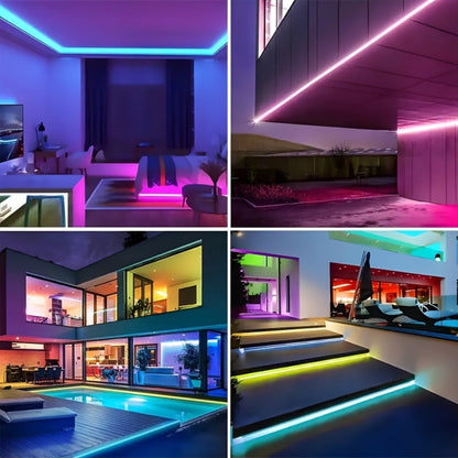 Neon Rope Lights RGB LED Flexible Strip with App & Remote Control, Music Sync, Cuttable, 24V Safe