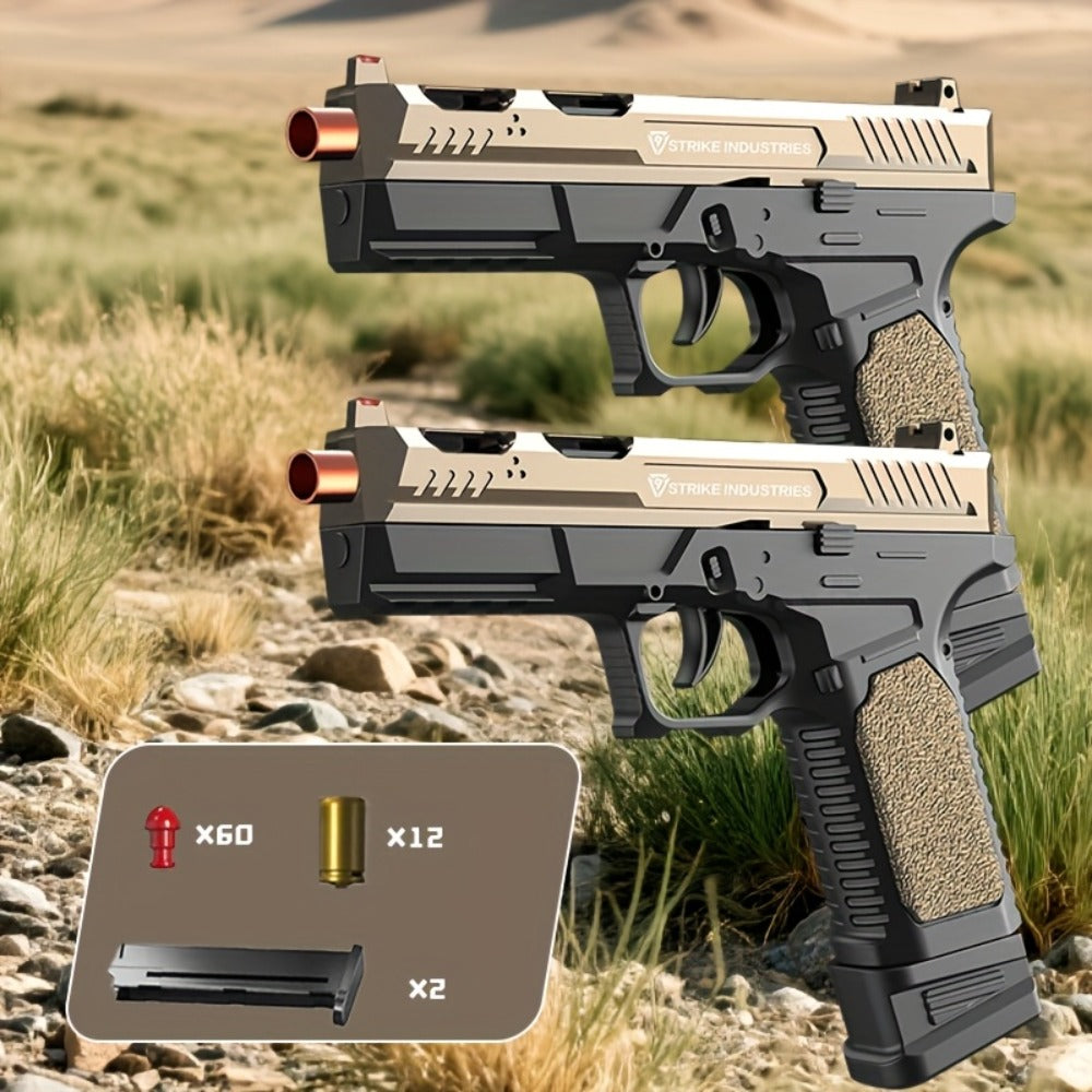 G17 Bullet Toy Gun for Boys, Rapid Fire Foam Dart Blaster Pistol, Realistic Textured Grip, Outdoor Shooting Game Toy