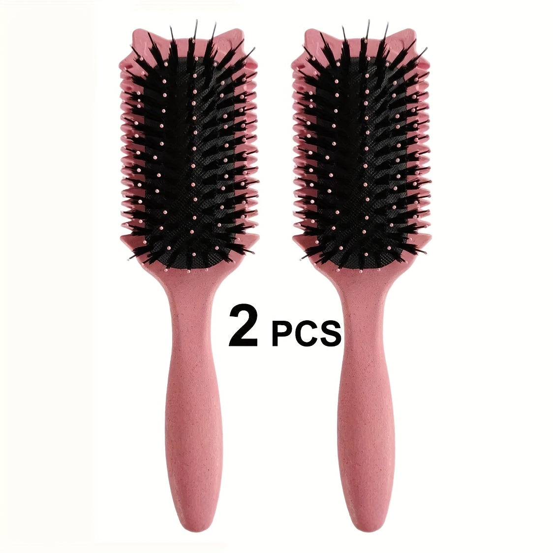 Detangling Brush for Curly Wavy Coily Hair 1 or 2 Pcs – Flexible Bristles Reduce Breakage & Frizz, Gentle Scalp Massage