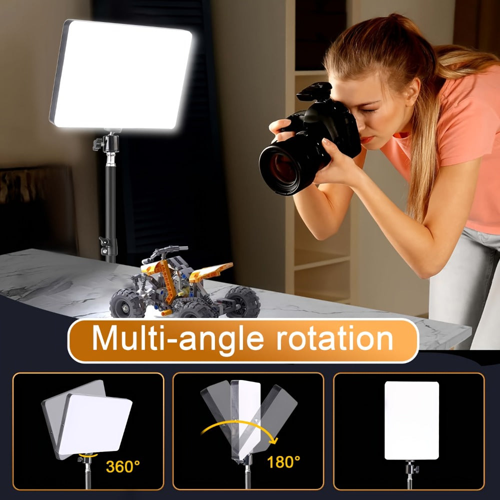 Square LED Ring Light Kit 10 Inch with 63" Adjustable Tripod Stand & Phone Holder for an Everyday Personal Care Routine