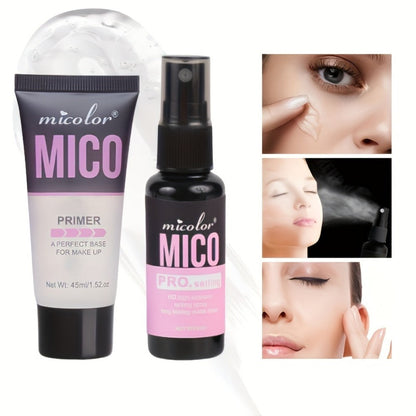 Pore Minimizing Makeup Primer Set 4pcs, HD Finish Face Base, Complexion Enhancing Lightweight Formula Under 1fl oz