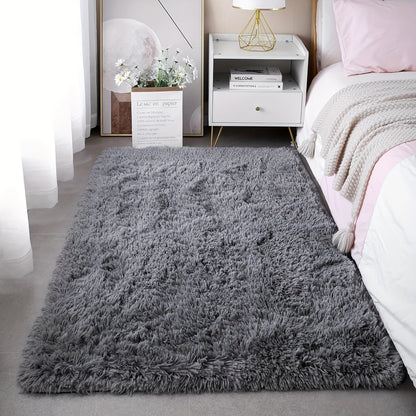 Rectangular Shaggy Area Rug with Nine Color Labels and 3 x 5-Foot to 8 x 10-Foot Size Options