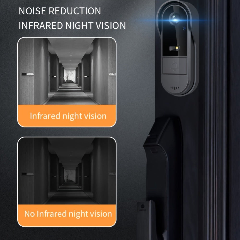 1920P Video Doorbell Camera with 4.3" Monitor & Dual Power - No WiFi No App, Battery & USB, Two-Way Audio