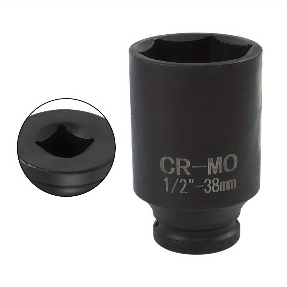 Deep Impact Socket Set 9pcs 29-38mm – 1/2" Drive Metric Axle Hub Nut Sockets for Installation & Removal, Heavy-Duty Plastic Construction