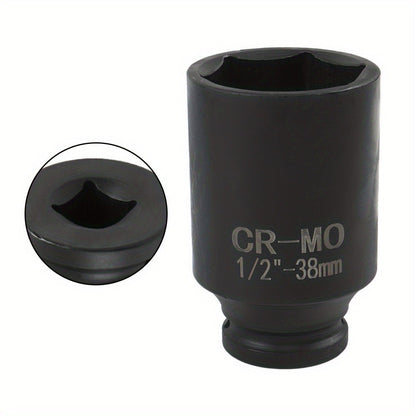 Deep Impact Socket Set 9pcs 29-38mm – 1/2" Drive Metric Axle Hub Nut Sockets for Installation & Removal, Heavy-Duty Plastic Construction