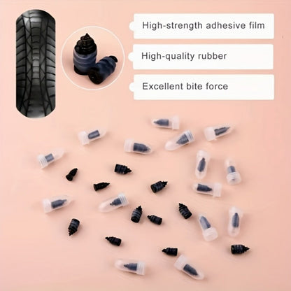 Tubeless Tire Repair Kit 121-Piece – Rubber Nail Plugs with Screwdriver, Emergency Puncture Repair Tool for Car, Truck & Motorcycle