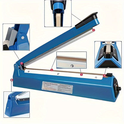 Impulse Heat Sealer 8" & 12", Adjustable Temperature Poly Bag Sealing Machine for Plastic, Mylar