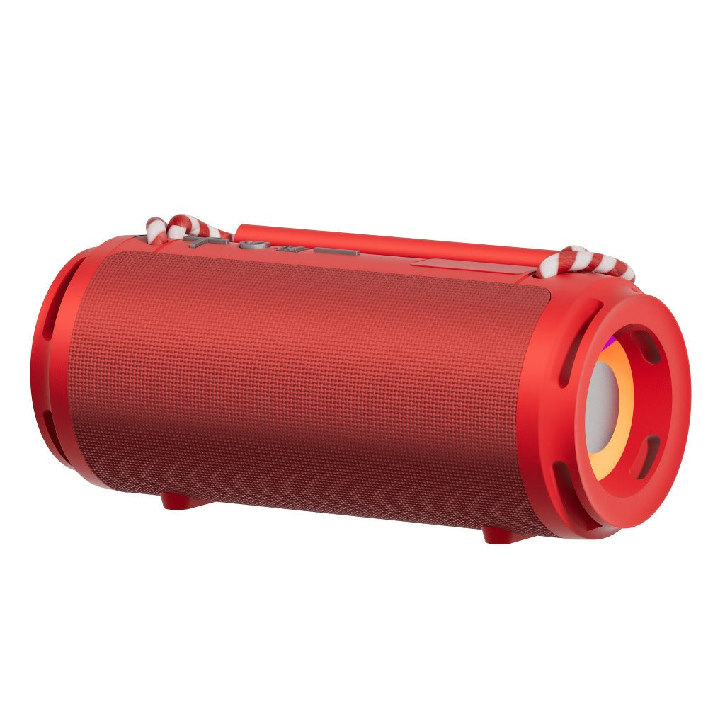 Bluetooth Speaker Cylindrical RGB Model with Carry Cords, USB and TF Playback, Four Colors and 7.17-Inch Body