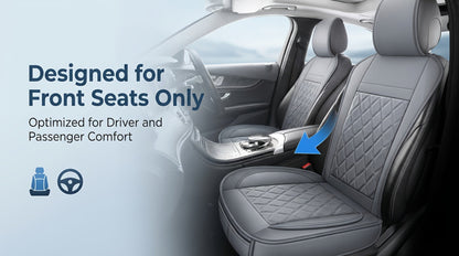 Car Seat Covers Front Pair with Full-Surround High-Back Design and Fifteen Color or Pattern Options