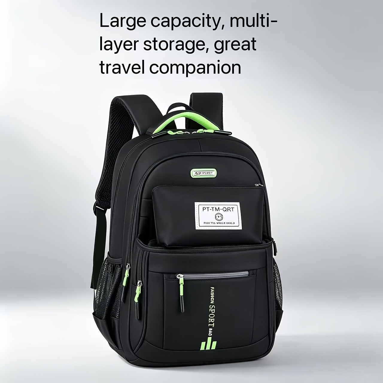 Business Travel Backpack for Men – Large Capacity Durable Nylon, Multi-Compartment, Adjustable Shoulder Straps