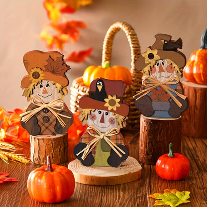 Halloween Autumn Tiered Tray Decor Set 3pcs Rustic Farmhouse Pumpkin Signs for Entryways, Bedrooms and Living Spaces