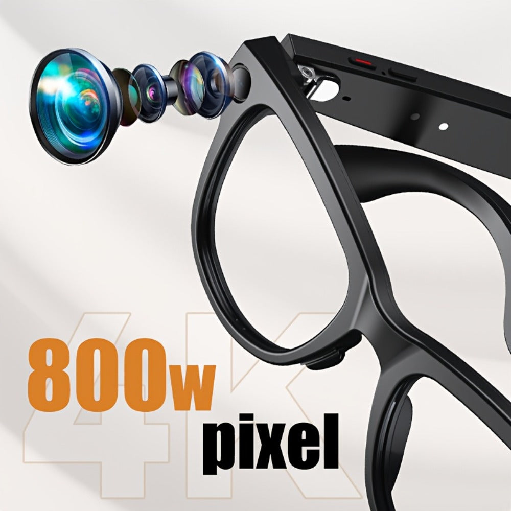 Smart Glasses 8MP Camera Eyewear with Translation, Object Recognition, Touch Control and Bluetooth Calls