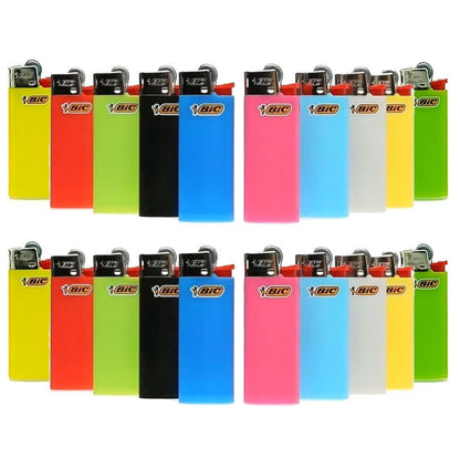 BIC Classic Pocket Lighters Bulk, Assorted Colors, Reliable Windproof Flame for Candles Fireplace Camping Grill