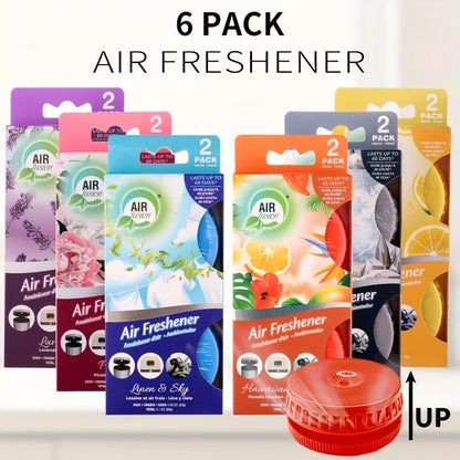 Six-Piece Solid Air Freshener Set with Vented Containers and Six Scent Combination Checkout Options