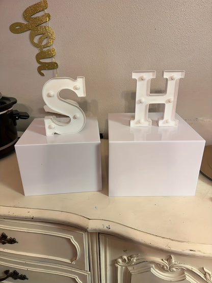 Buffet Risers Display Stand 6pcs - White Acrylic Food Risers for Buffet Table Party Catering for Entryways, Bedrooms and Living Spaces