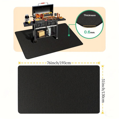 BBQ Grill Mat Fireproof & Heat Resistant - Double-Sided Fiberglass Grill Pad for Outdoor Grills, Fire Pits & Smokers