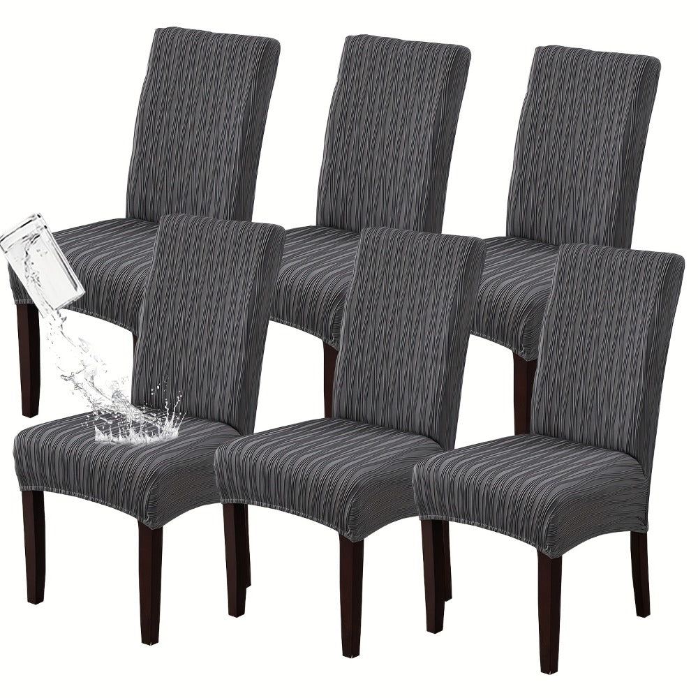 Dining Chair Covers Stretch Slipcovers Set of 4 or 6, Stain Resistant Removable Chair Protector for Home Kitchen Restaurant Wedding