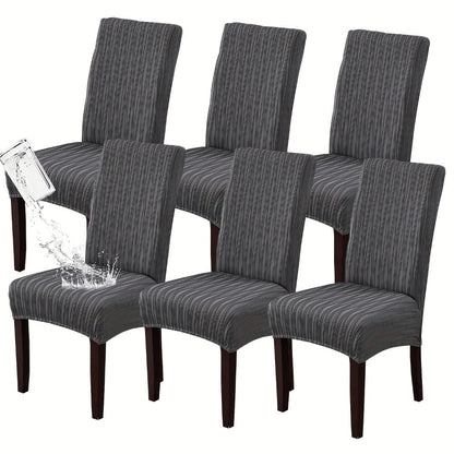 Dining Chair Covers Stretch Slipcovers Set of 4 or 6, Stain Resistant Removable Chair Protector for Home Kitchen Restaurant Wedding