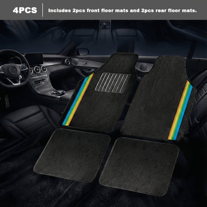 Crystal Bling Car Floor Mats for Women – Sparkling Diamond & Flash Glitter Universal Non-Slip Waterproof Auto Floor Pads