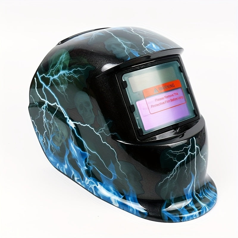 Auto-Darkening Welding Helmet Solar Powered True Color – Wide View DIN 9-13 Adjustable, 1/25000s Response